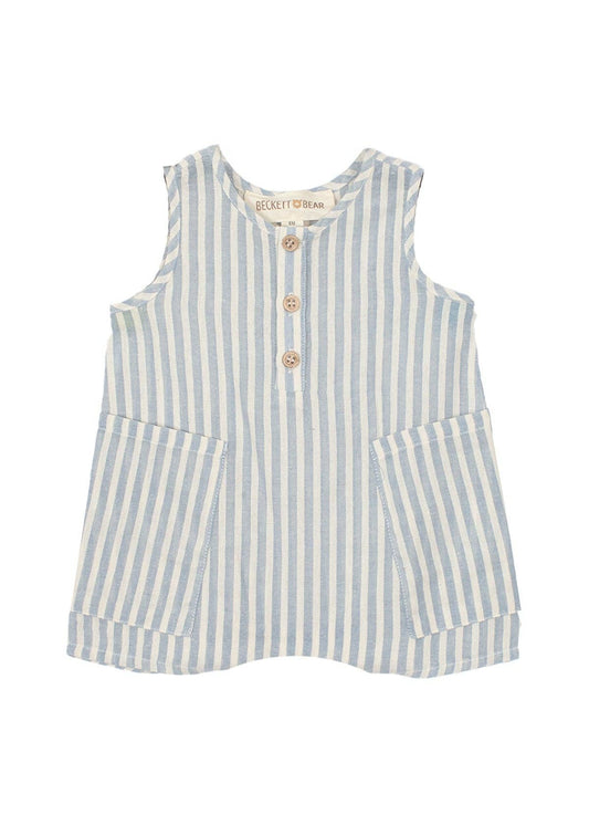Blake Baby Romper: Blue