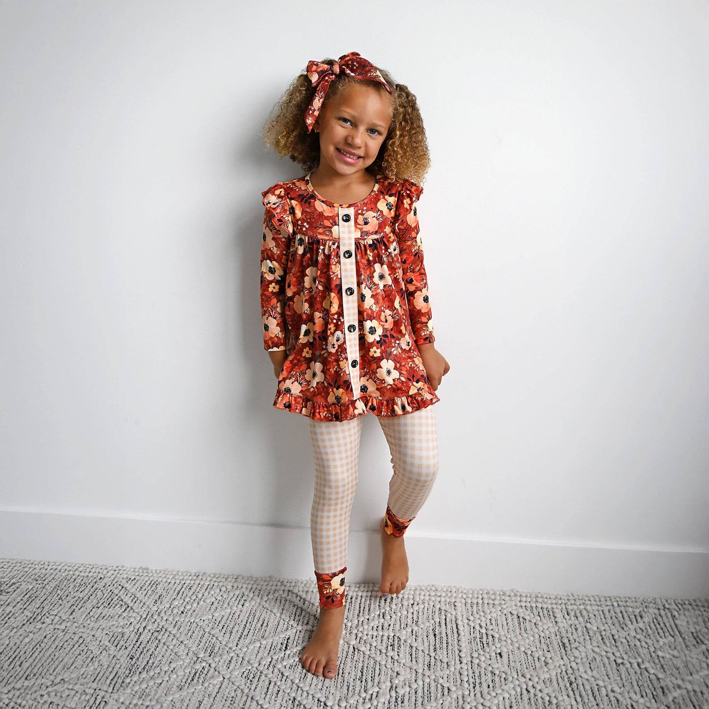 Auburn PEPLUM SET Fall Floral Outfit (runs big!)