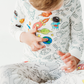 Space Coloring Pajamas 2 piece set made from Bamboo
