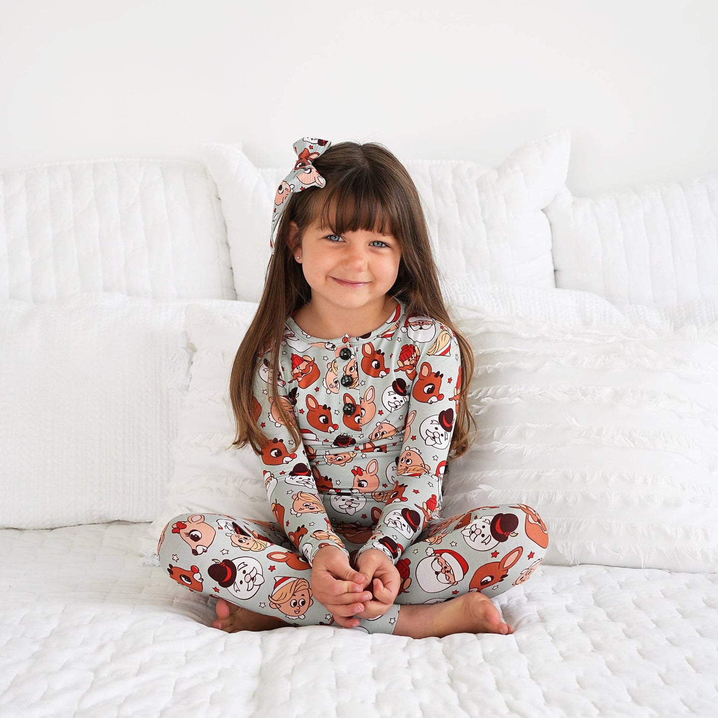 Rudolph Two Piece Bamboo Christmas Pajamas