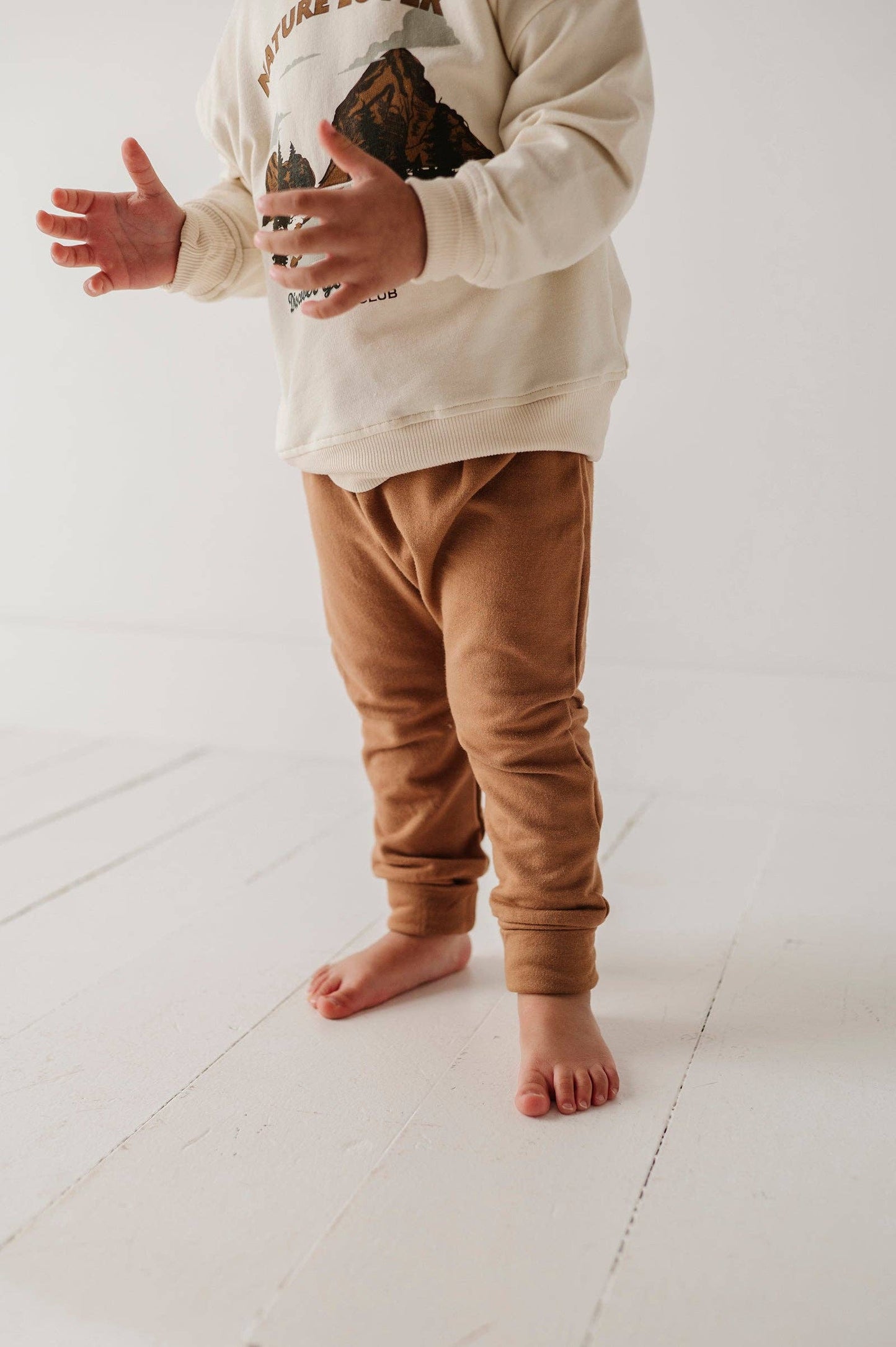 Slim Harems Bamboo/Cotton Baby/Kids Clothing Fall 2025: Caramel