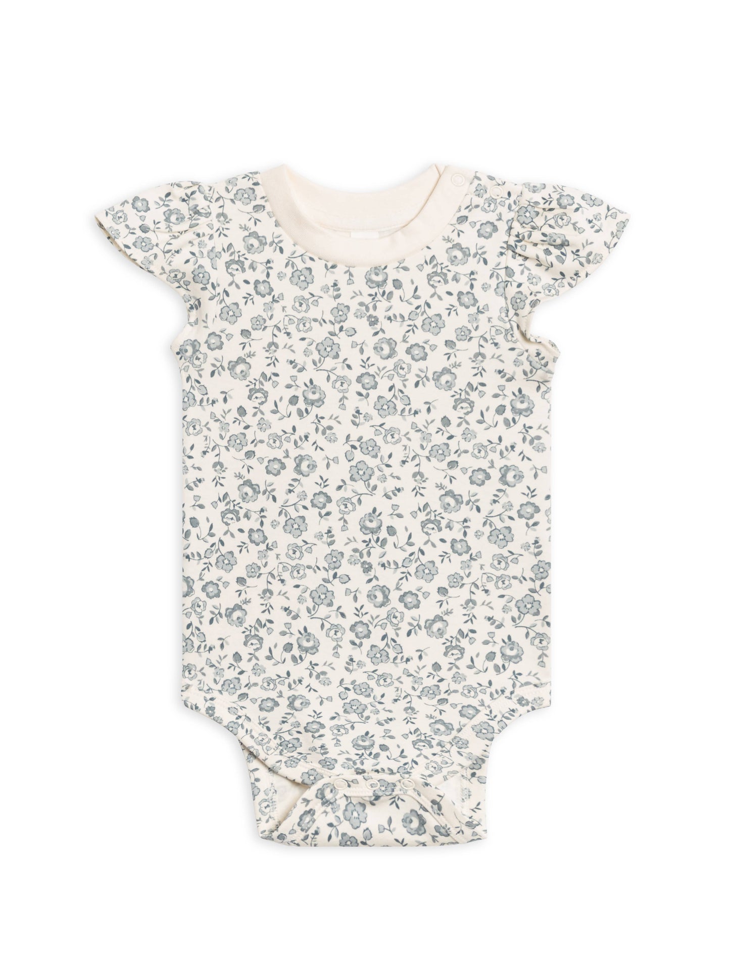 Organic Baby Pearl Petal Sleeve Bodysuit - Lena Floral