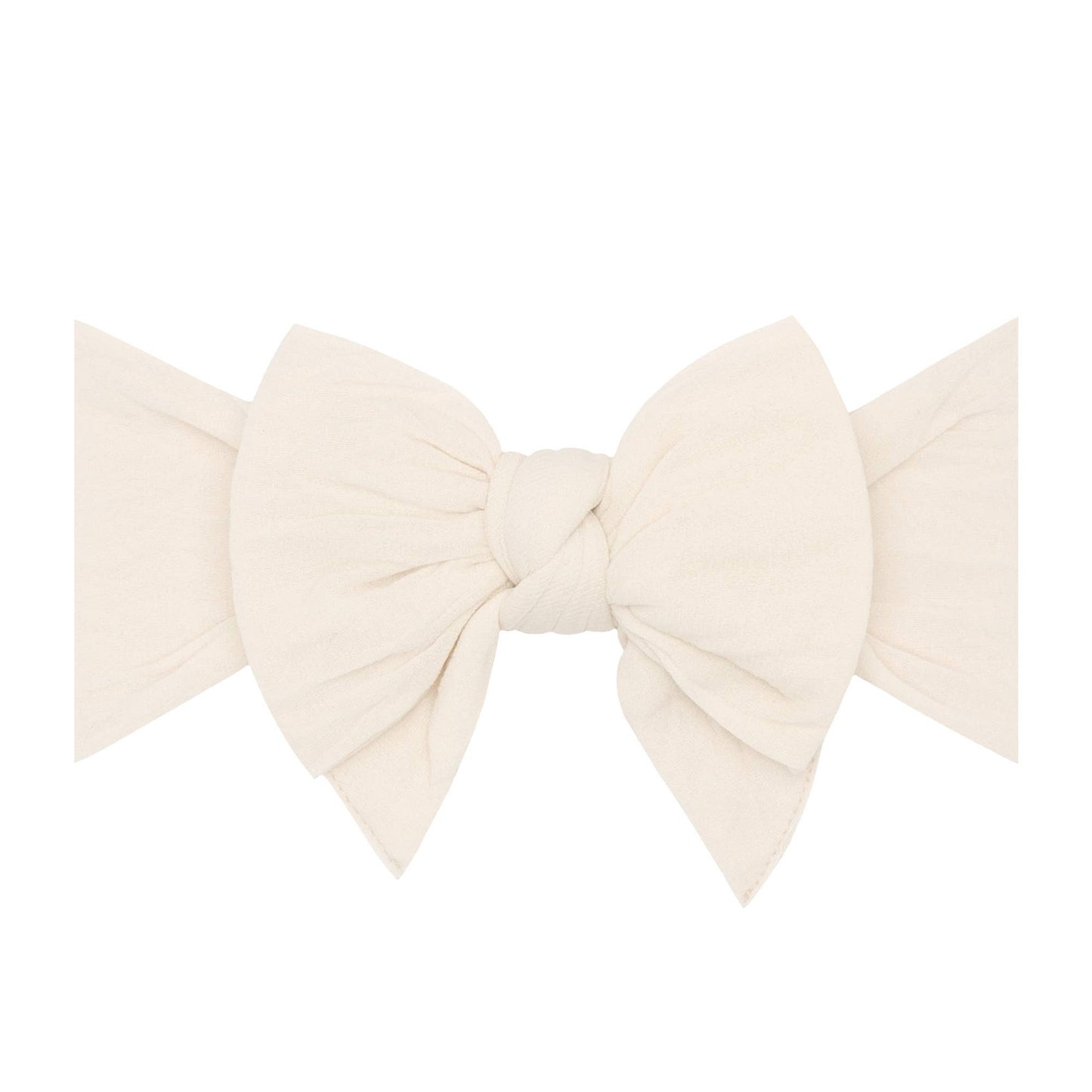 Baby Bling® "DEB" Classic Bow soft nylon headband: Oatmeal