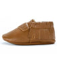 Baby Moccasins - Genuine Leather Baby Shoes (Classic Brown)