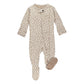 Oatmeal Ditsy Floral | Organic Zipper Footie: