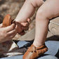 Baby Moccasins - Genuine Leather Baby Shoes (Classic Brown)