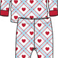 SoftSnooze™ Kids Cotton Modal Blue Sweetheart Plaid Long Sleeve Pajama Set