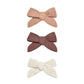 BOW W. CLIP, SET OF 3 || ROSE, PLUM, NATURAL