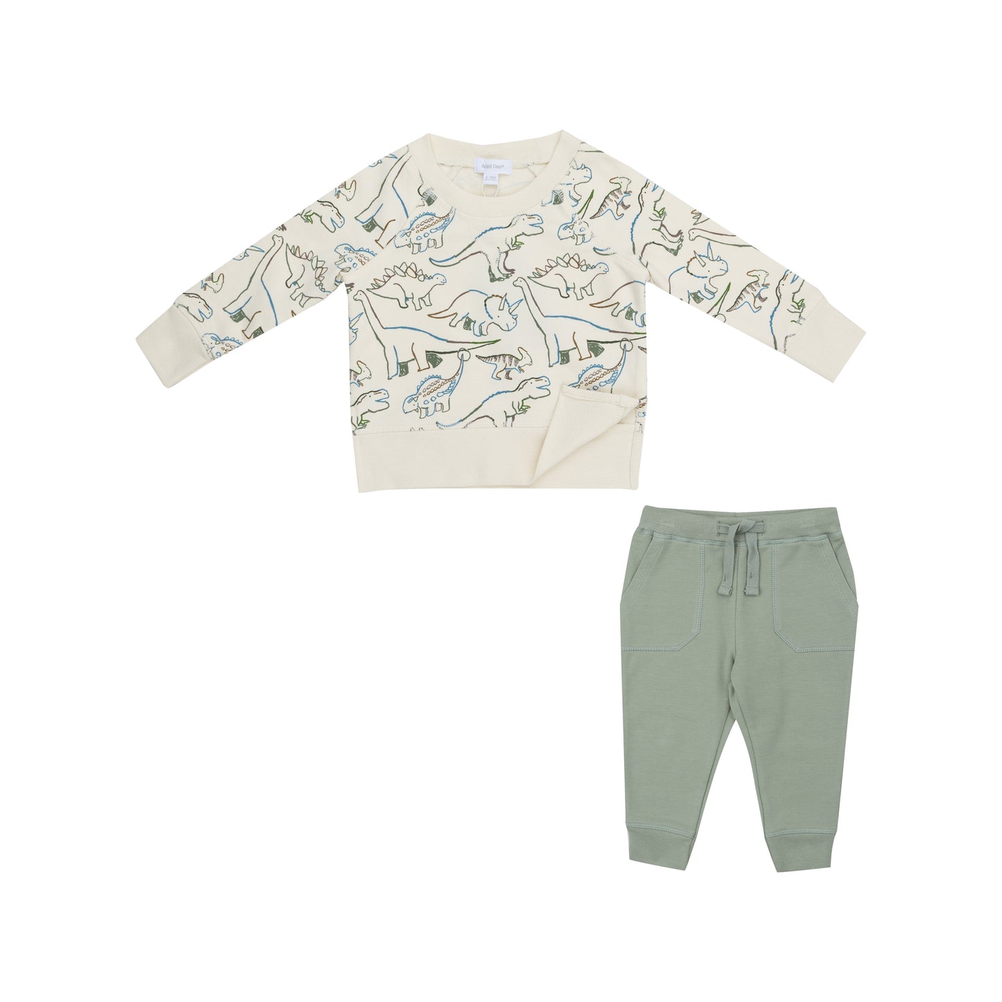 Raglan Sweatshirt and Jogger Set- Artsy Dinos