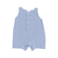 Solid Muslin Dusty Blue Shortie Sleevless Romper