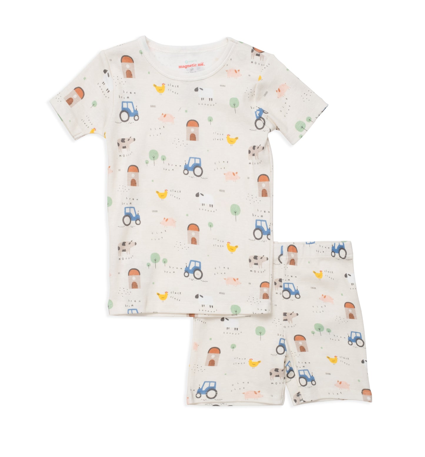 PASTURE BEDTIME ORGANIC COTTON MAGNETIC NO DRAMA PAJAMA SHORTIE SET