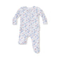Country Girl Floral - 2 Way Zipper Ruffle Back Footie