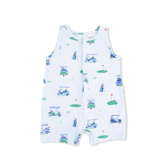 Vintage Golf Carts - Sleeveless Shortie Romper