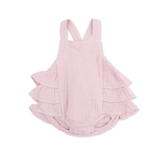 Solid Muslin Lotus Sunsuit
