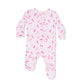 Sweet Bow Cherries - 2 Way Ruffle Back Zipper Footie