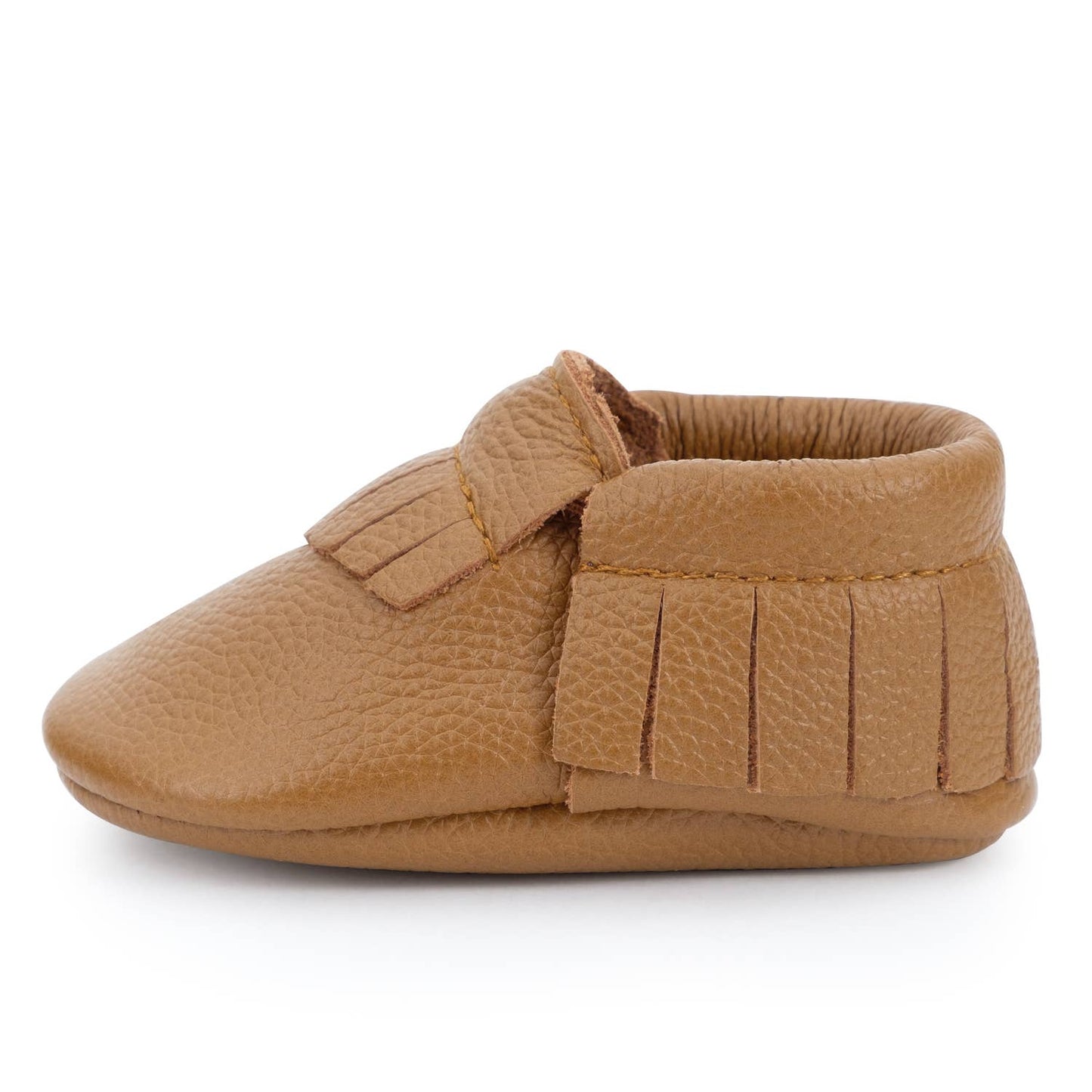 Classic Brown Genuine Leather Baby Moccasins