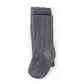 Charcoal Gray Cable Knit Tights